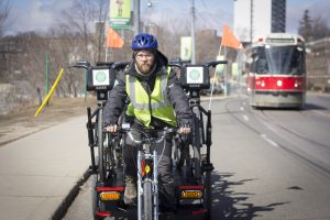 Bike Share Toronto's Cargo bike sharing the road