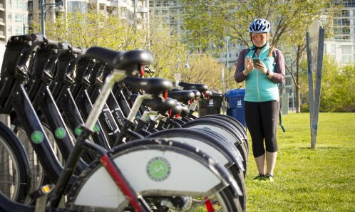 Use CycleFinder app to grab a Bike Share Toronto Bike