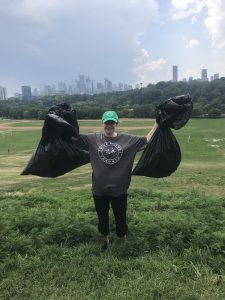 Picking up trash in Toronto's green spaces