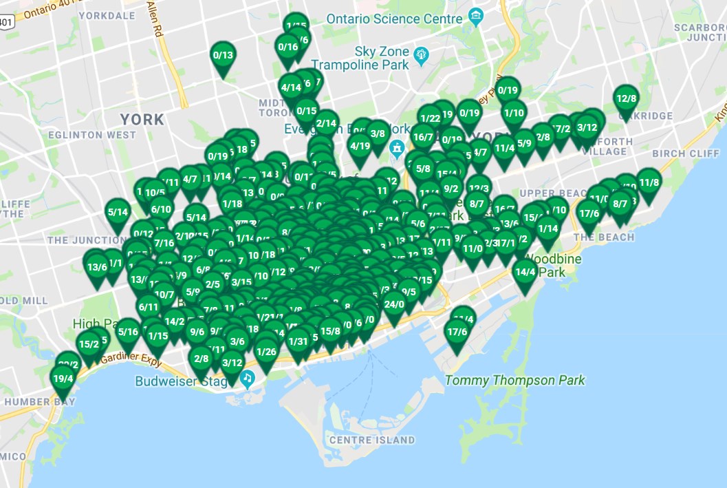 City Of Toronto Bike Map Discover Our 625 Stations - System Map: Bike Share Toronto | Bike Share  Toronto