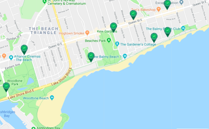 The Beaches stations