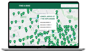 Find an e-bike via the map