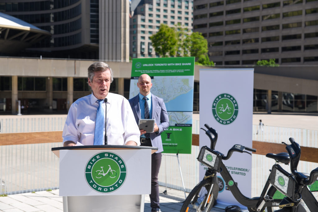 Mayoral bike Share Toronto expansion announcement